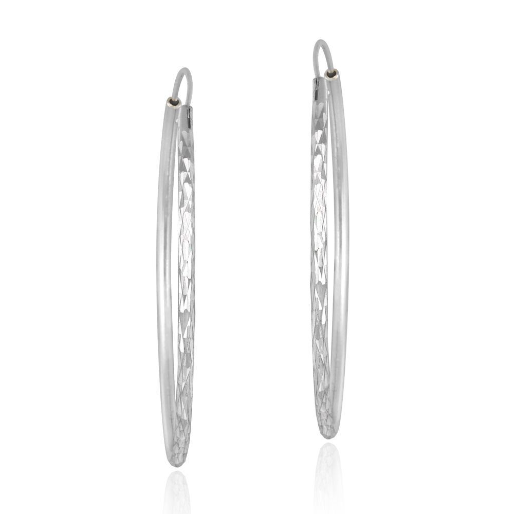 Sterling Silver 40mm Hoop Earrings - Grocery