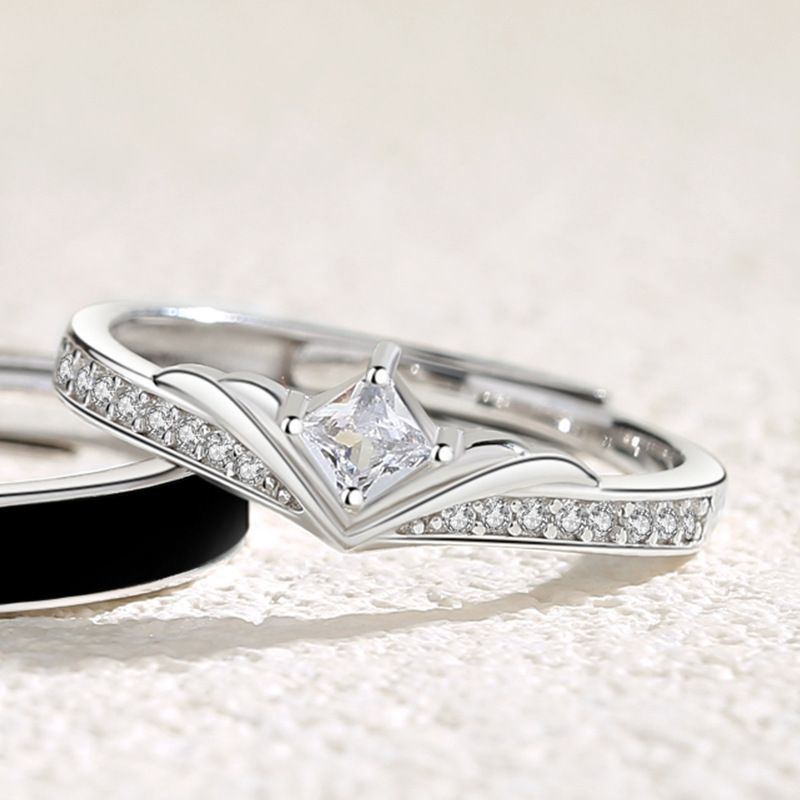 Knight Princess Couple Ring European And American Style Story Knight Guard Princess Men And Women Couple Rings - Grocery