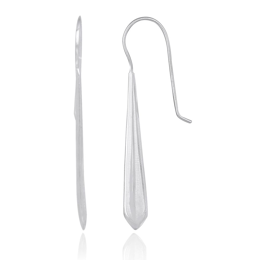 Sterling Silver Geometric Dangle Earrings - Grocery