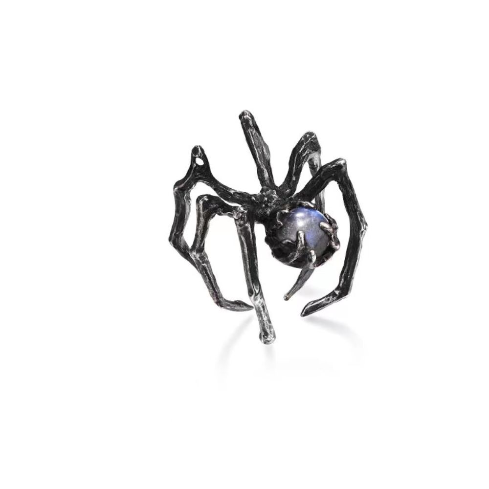 Crystal Ball Spider Dark Avant-Garde Moonstone Ring - Grocery