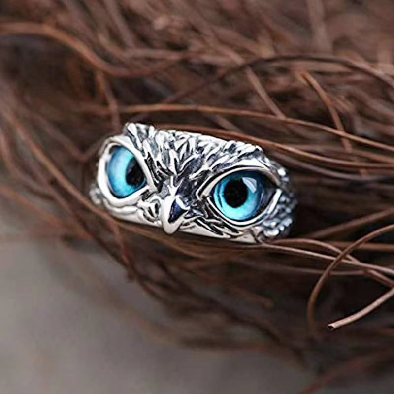 Opening Adjustable Ring Alloy Branch Owl Ring; Fashion Jewelry Female Wedding Party Jewelry Ring ; Women Rings Man Rings Best Gift - Grocery