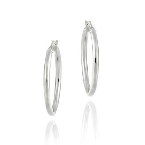 Sterling Silver 25 mm Hoop earrings - Grocery