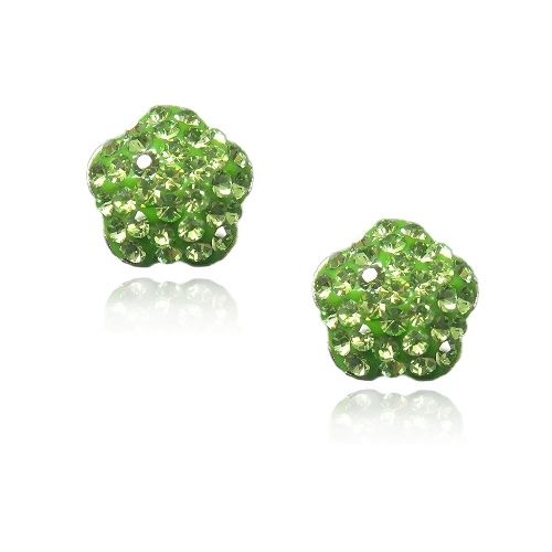 Sterling Silver Peridot Fireball Star Stud Earrings - Grocery