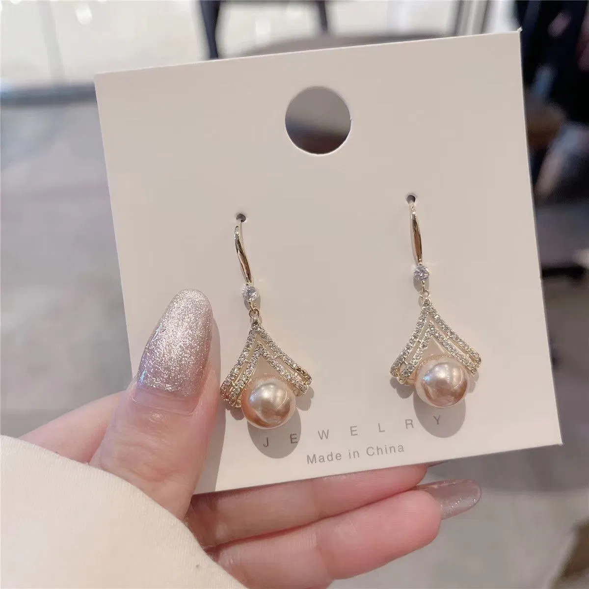 925 Silver Needle Fashion Simple Small Premium Pearl Earrings - Grocery