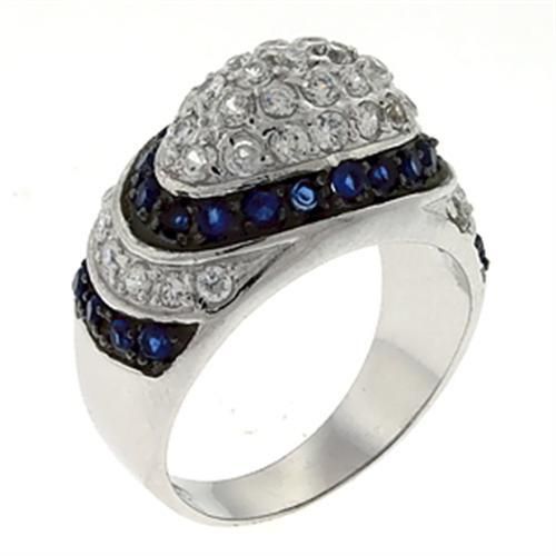 LOA528 - Special Color 925 Sterling Silver Ring with Synthetic Spinel in Montana - Grocery