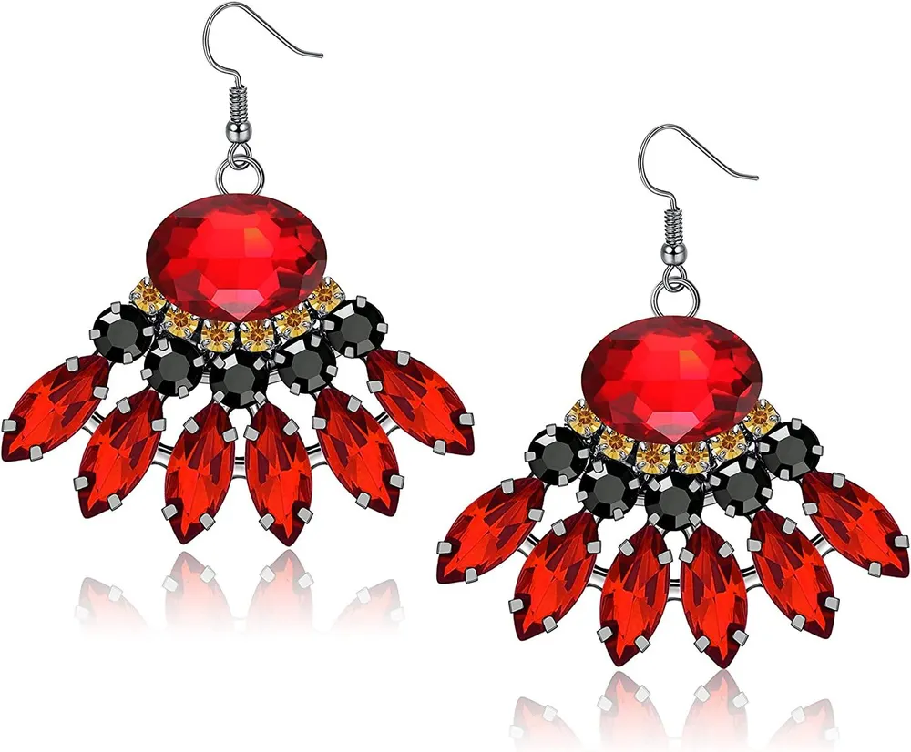 Bohemian Boho Rhinestone Drop Earrings Vintage Style Earrings For Women - Grocery