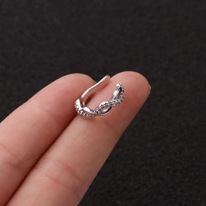 Zircon U-shaped Ear Clip Creative Without Pierced Ears - Grocery