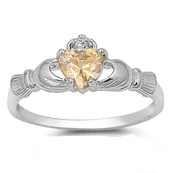 Creative Multicolor Hand Holding Heart Shaped Ladies Ring - Grocery