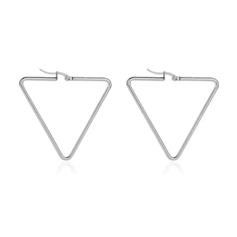 Triangle Hoop Women Earrings Fine Ear Hoops Jewelry Gifts for Her - Grocery