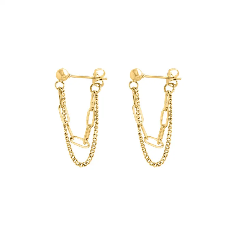 Premium Tassel Double Chain Earrings - Grocery