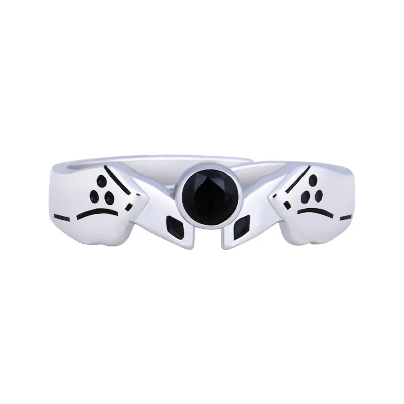 Solid Color Dripping Silver Ring Jewelry - Grocery