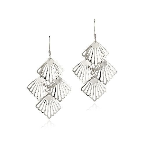 Sterling Silver 4 Seashell Chandelier Earrings - Grocery
