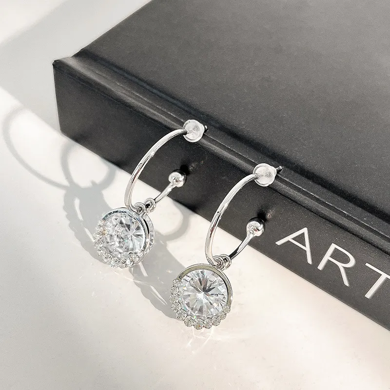 Super Round Zircon Earrings Personality - Grocery