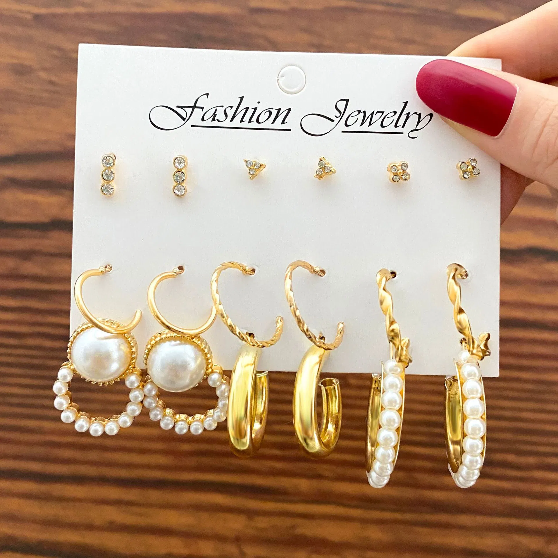Vintage Temperament Simple Diamond Earrings Advanced Feeling - Grocery