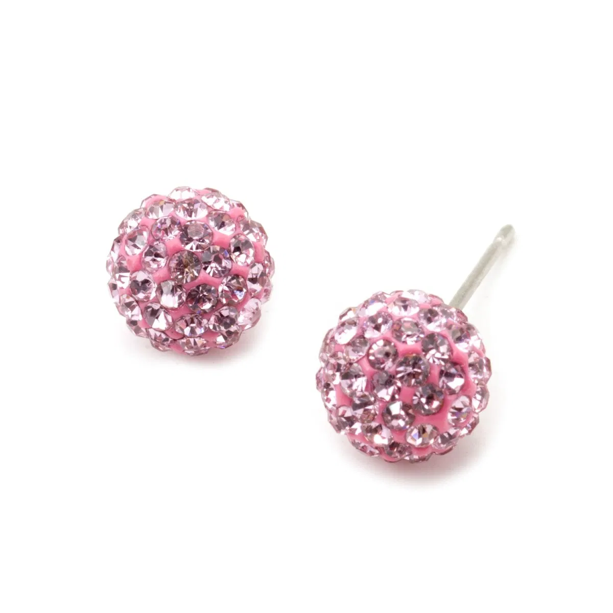 Sparkle Crystal Ball Stud Earrings Sterling Silver Fashion for Women - Grocery