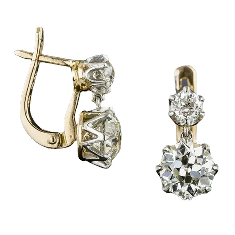 European And American Temperament Luxury Women's Zircon Earrings - Grocery