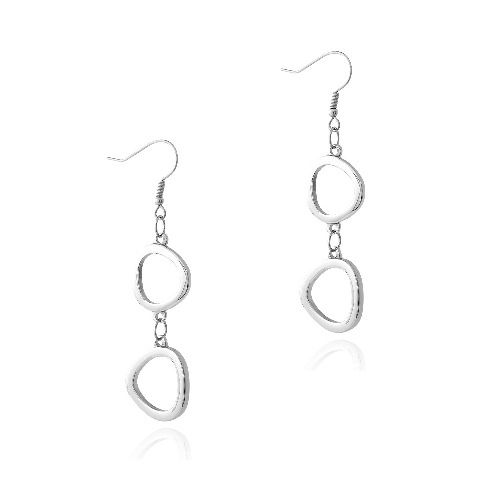 Stainless Steel Abstract Dangle Earrings - Grocery