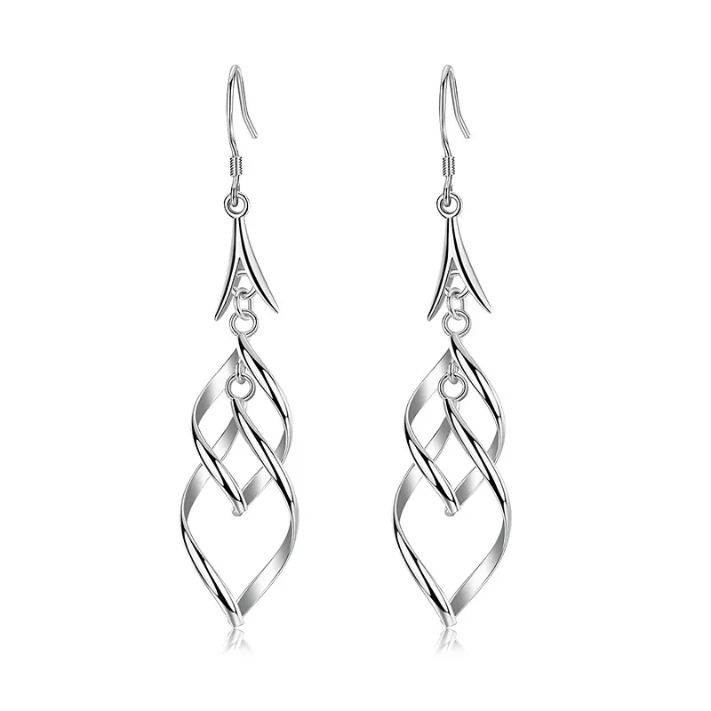 18K Gold Plated Sterling Silver Dangle Earring Infinity Earrings - Grocery