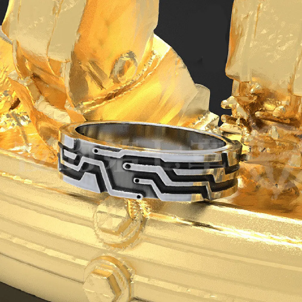 Fashion Men's Ring Single Index Finger - Grocery