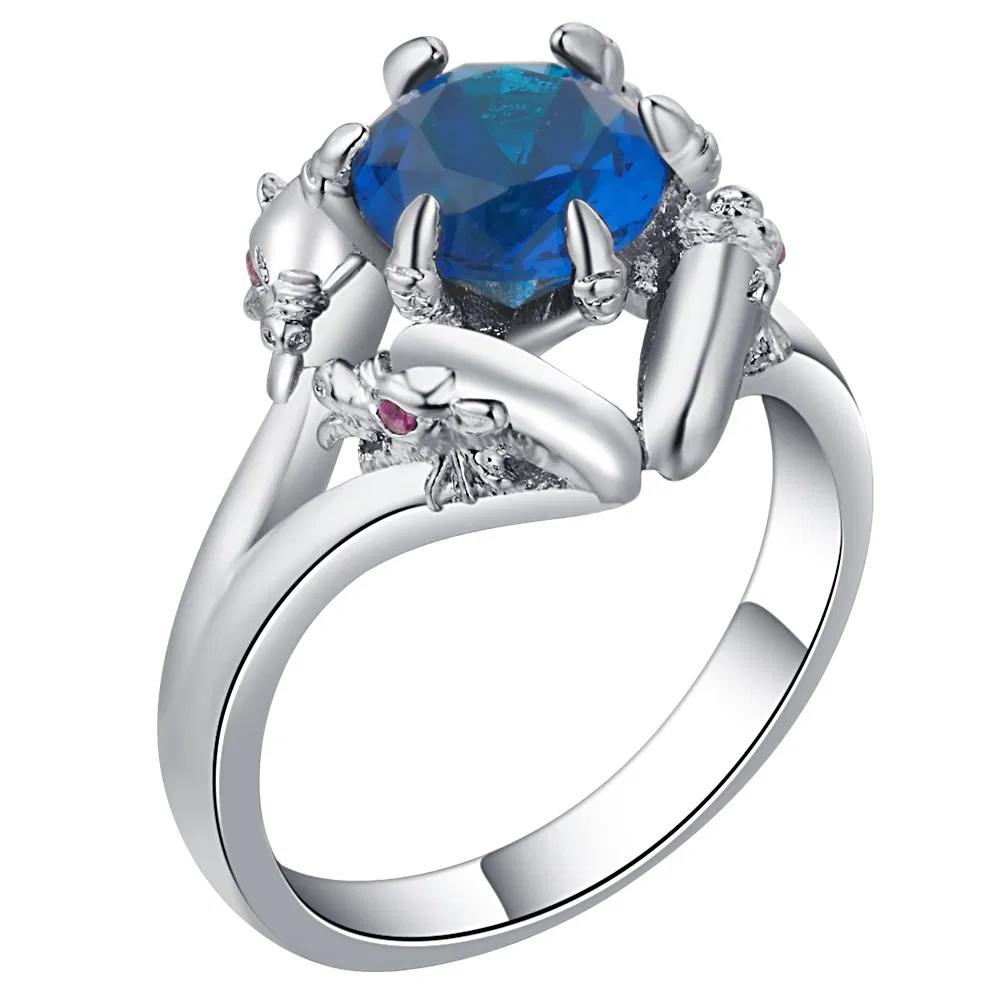 New Copper Version European And American Inlaid Zircon Ring - Grocery