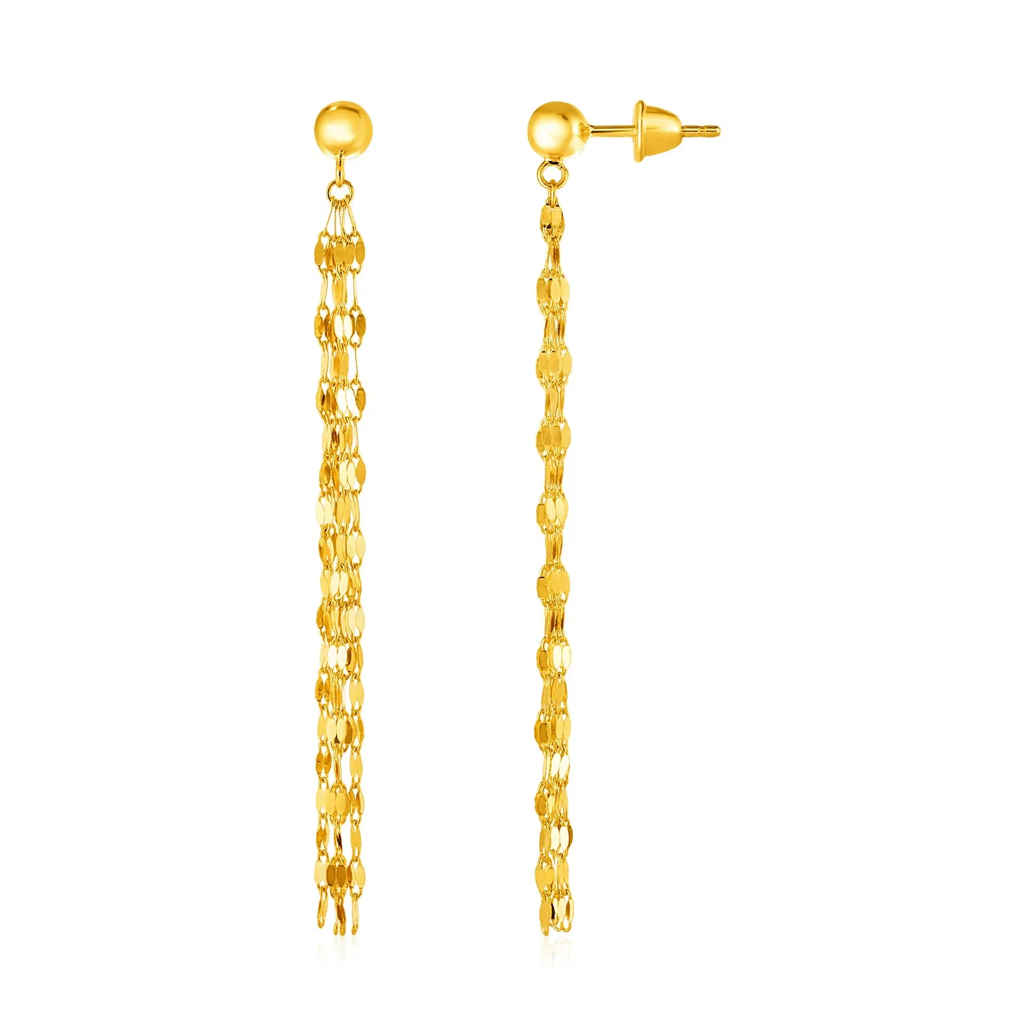 14k Yellow Gold Polished Drop Earrings - Grocery