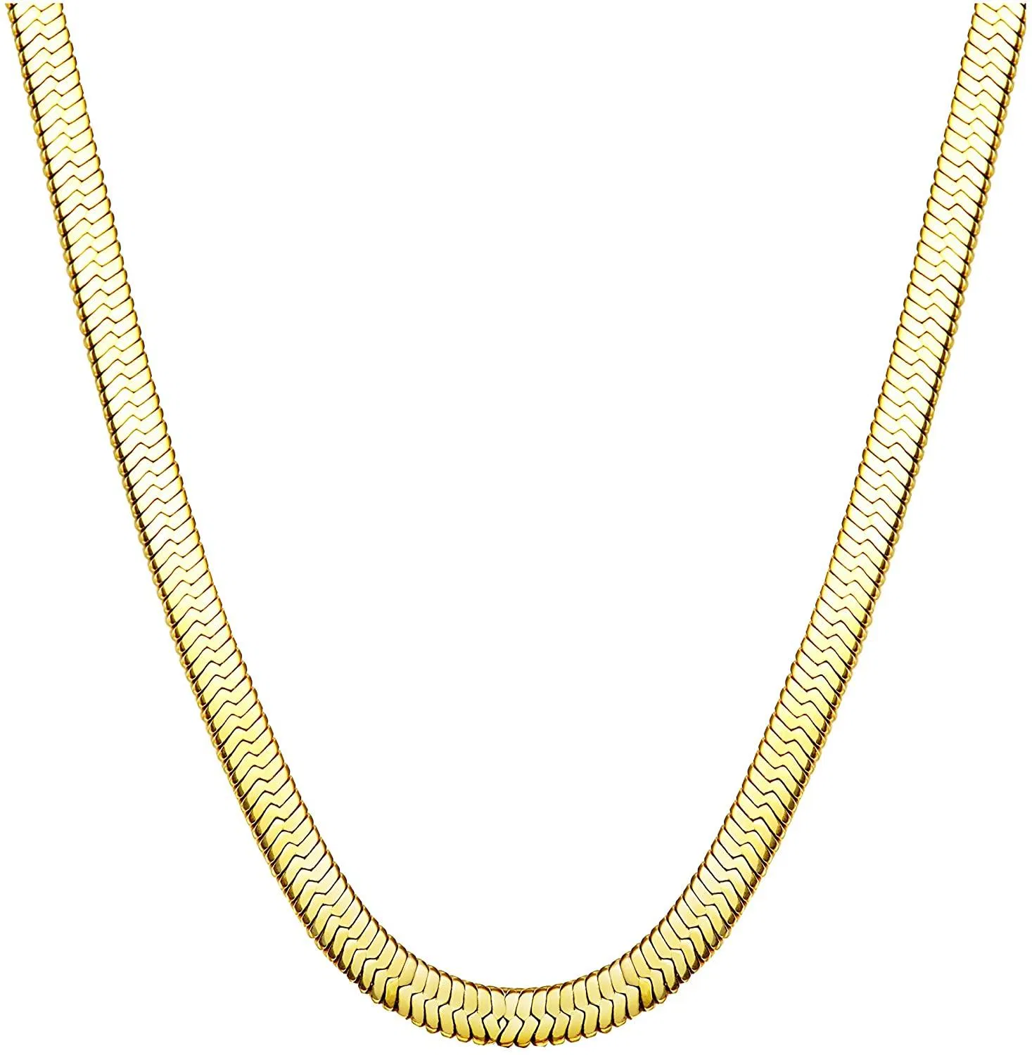 Stainless Necklace for Men Women Nickel-Free Herringbone Chain 16