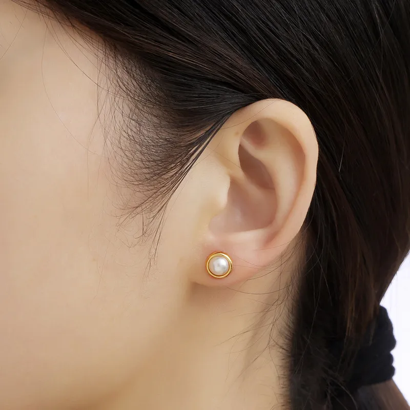 Simple Small Pearl Earrings Temperament Female - Grocery