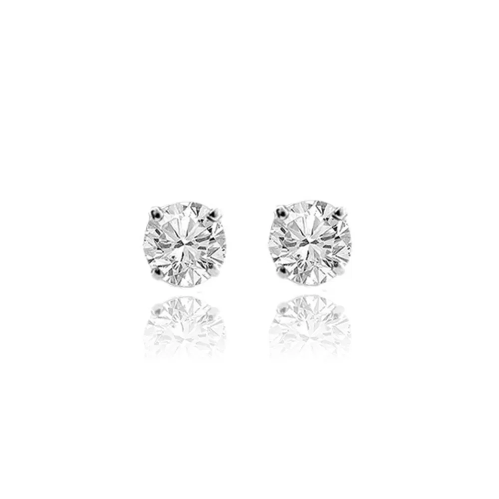 Sterling Silver 1/4ct Diamond Stud Earrings (H-I, I2-I3) - Grocery