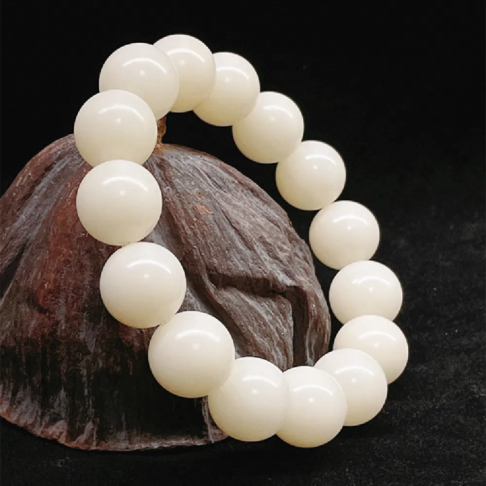 White Jade Bodhi Ball Bracelet - Grocery