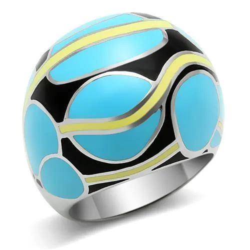 TK249 - High polished (no plating) Stainless Steel Ring with No Stone - Grocery
