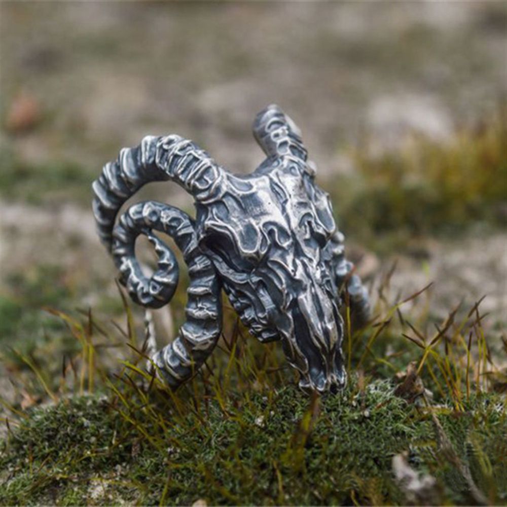 Popular Domineering Men's Sheep's Head Horn Ringy - Grocery