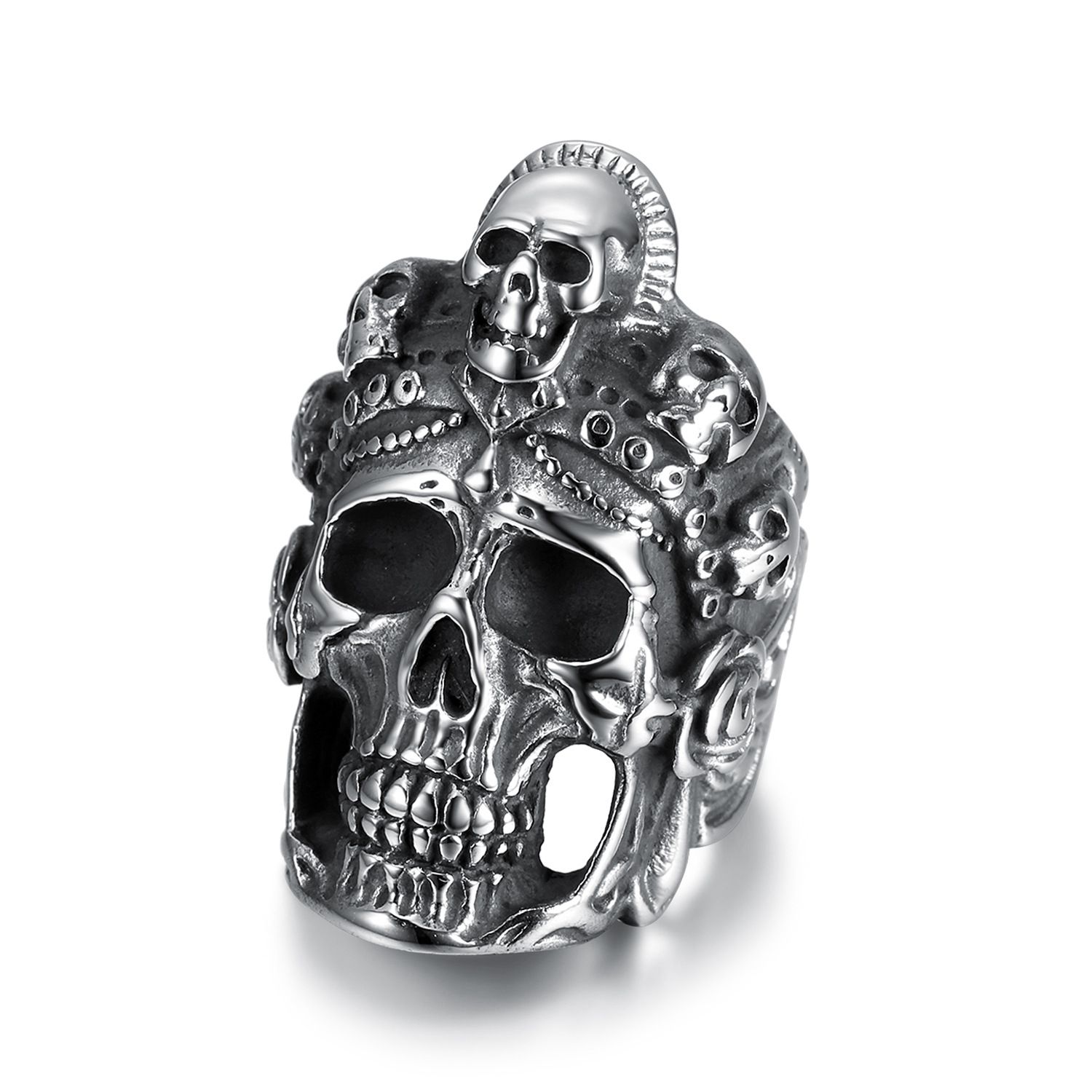 Northern Ghost Army Titanium Steel Men's Skull Ring - Grocery
