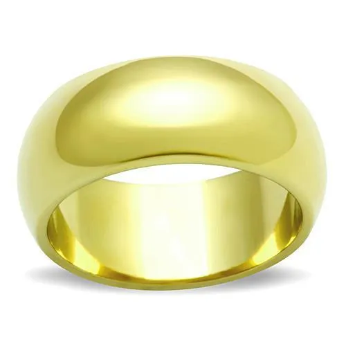 TK1391 - IP Gold(Ion Plating) Stainless Steel Ring with No Stone - Grocery