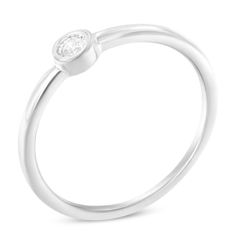 .925 Sterling Silver Miracle-Set Diamond Round Shaped Promise Ring (0.05 Cttw, J-K Color, I1-I2 Clarity) - Grocery