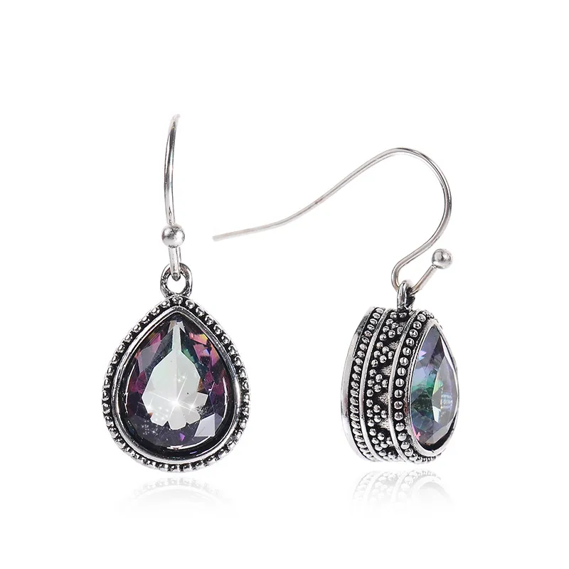 Fashion Trend Jewelry Vintage Jewel Water Drop Earrings - Grocery