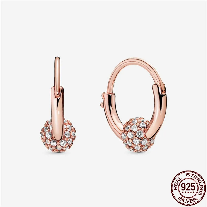 2021 Hot 925 Sterling Silver Lnfinite Zircon ear Studs For The Original Earrings Charm Making Fashion DIY Jewelry For Women - Grocery