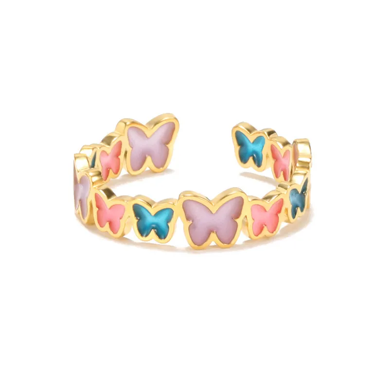Irregular Heart Butterfly Luminous Ring - Grocery