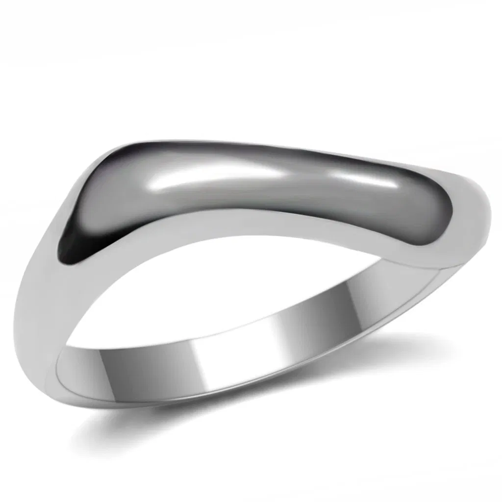 TK031 - High polished (no plating) Stainless Steel Ring with No Stone - Grocery