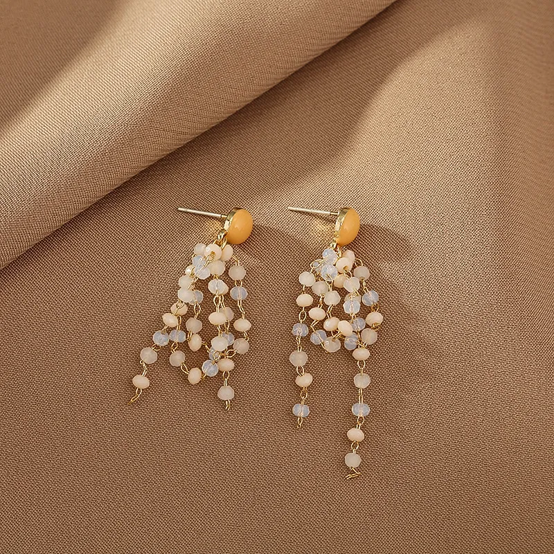 Fashion Pearl Shell Tassel Earrings - Grocery