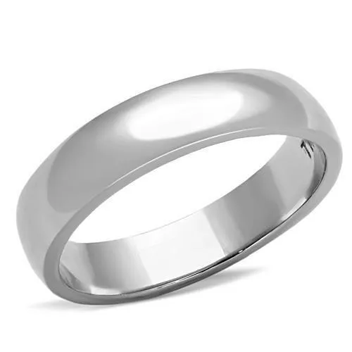 TK1375 - High polished (no plating) Stainless Steel Ring with No Stone - Grocery