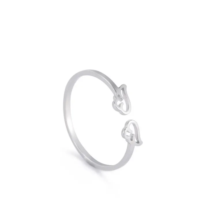 Women's Stainless Steel Angel Wing Ring - Grocery