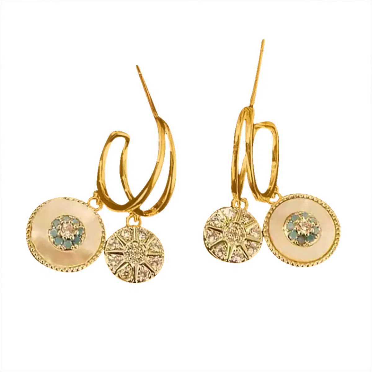 Personality Fashion Zircon Earrings 925 Silver Needle Earrings Daughter of The sea - Grocery