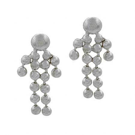 Sterling Silver Beaded Child Dangle Earrings - Grocery