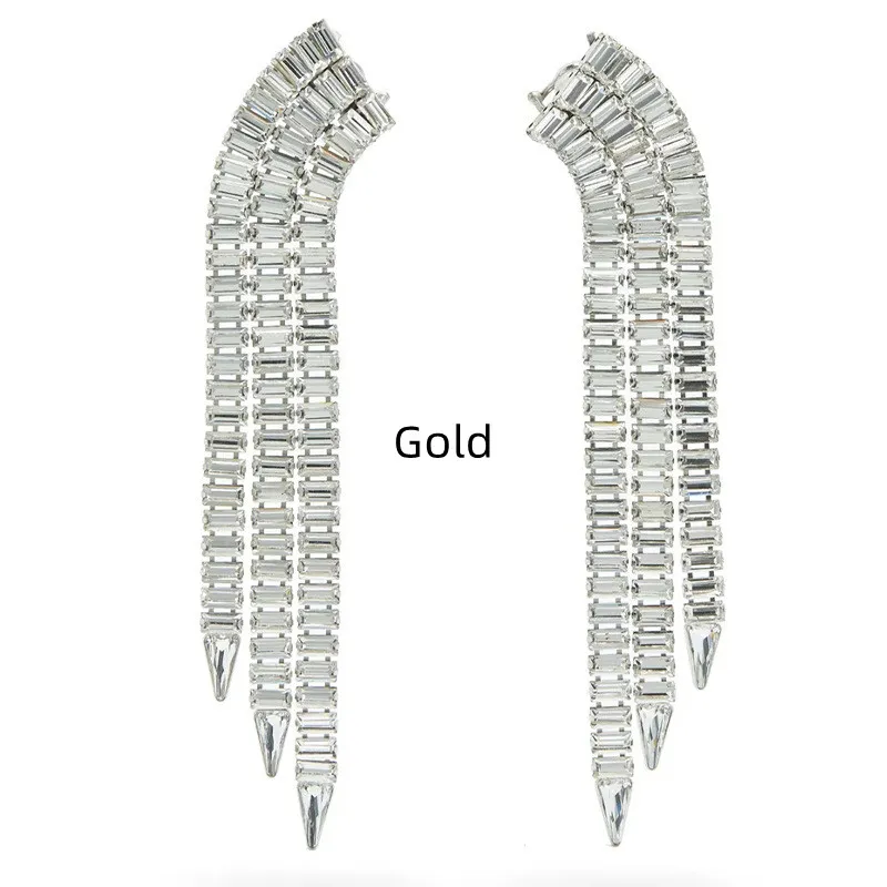 Fashionable Personalised Zirconia Earrings For Women With Tassels - Grocery