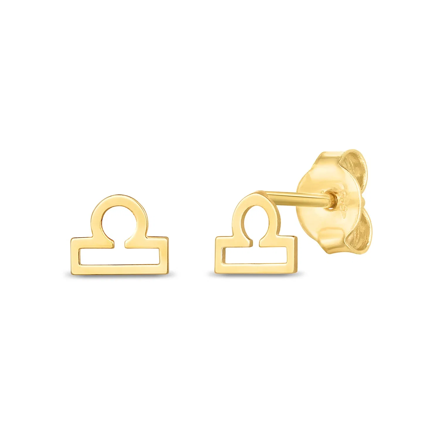 14k Yellow Gold Libra Stud Earrings - Grocery