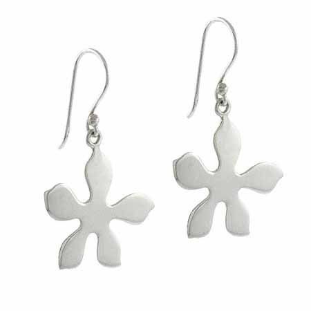 Sterling Silver Flower Dangle Earrings - Grocery