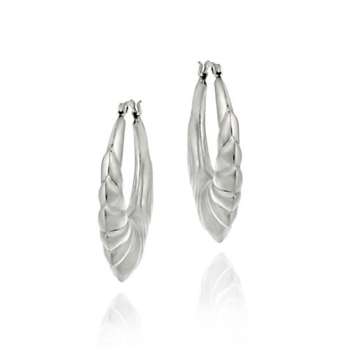 Sterling Silver V shaped Hoop Earrings - Grocery