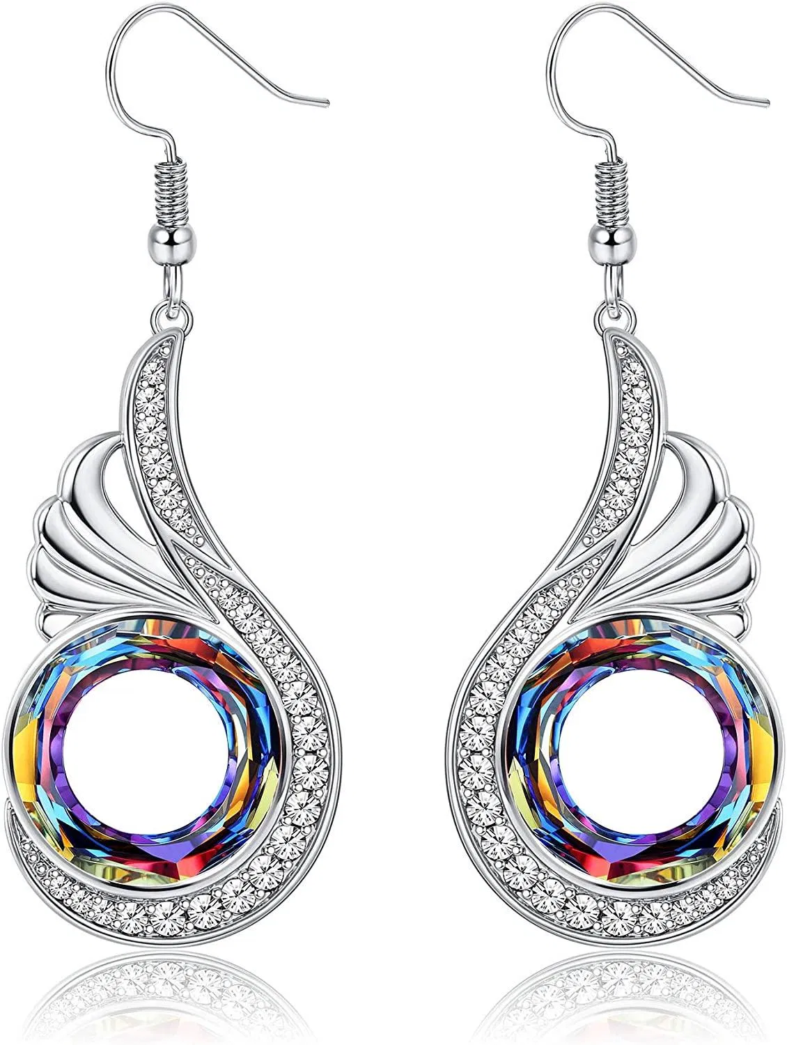 Gifts for Women Earrings for Women Crystals Nirvana of Phoenix Dangle Earrings Birthday Gift with Box Symbol of Luck and Renewal - Grocery