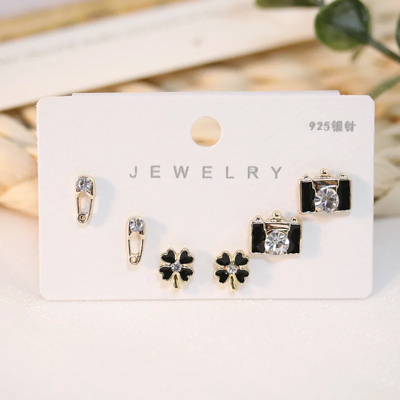 New S925 Silver Needle Women's Suit Earrings Simple Personality - Grocery