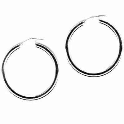 Sterling Silver 39mm Hoop Earrings - Grocery